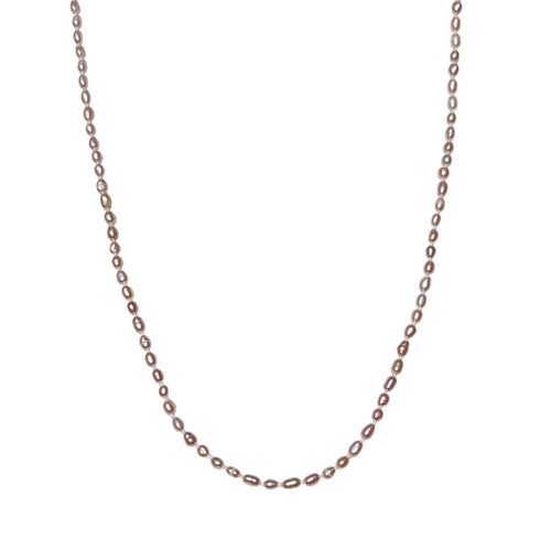 Pink Rice Pearl Necklace